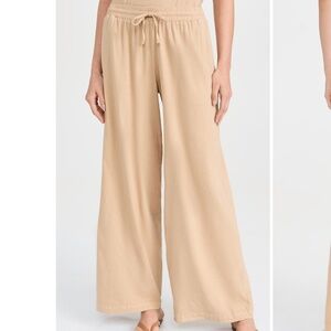 Monrow ~ Linen Wide Leg Pants